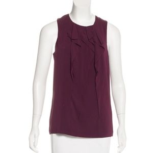 Vince silk ruffled top